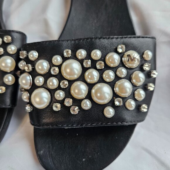 Michael Kors Pearl Embellished Sandals in Black - Picture 4 of 7